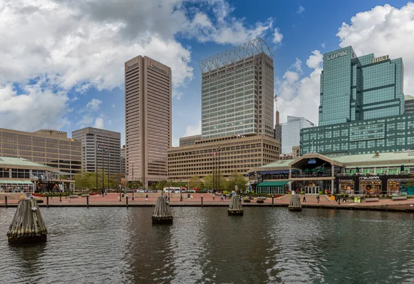 Baltimore Maryland October 2019 View Inner Harbor Downtown Skyline Aerial — Stock Photo, Image
