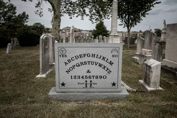 Baltimore Maryland Října 2019 Hřbitov Zelené Hoře Hrob Ouija Rady — Stock fotografie