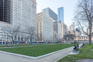 Chicago Park and Cityscape Millennium Park. Illinois, USA
