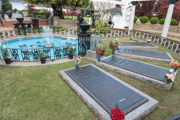Elvis Presley Grave in Graceland. Minnie Mae Presley. Memphis, Tennessee. USA
