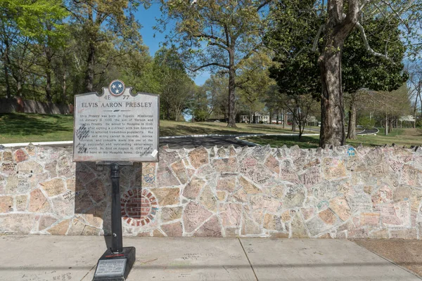 Elvis Presley Mansion Wall Graceland Memphis — Stock Photo, Image