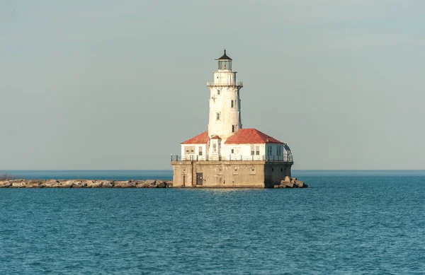 Chicago Deniz Feneri Michigan Gölü Illinois — Stok fotoğraf