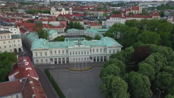 Presidential Palace Office President Republic Lithuania Vilnius Downtown — Video Stock