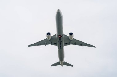 Turkish Airlines Boeing 777 taking off in London Heathrow International Airport.
