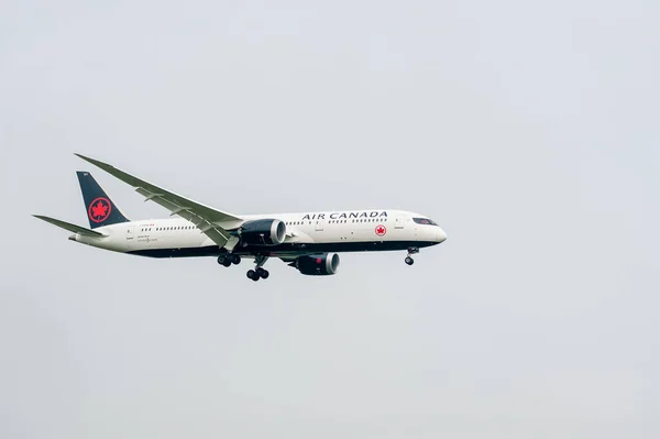 Canada Airlines Boeing 787 Dreamliner Frtw Landing London Heathrow International — Stock Photo, Image