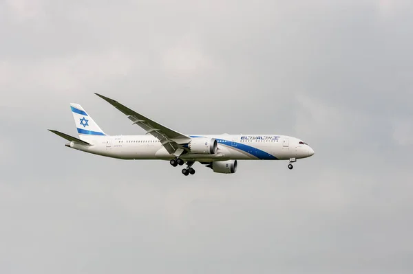 Israel Airlines Boeing 787 Dreamliner Eda Landing London Heathrow International — Stock Photo, Image