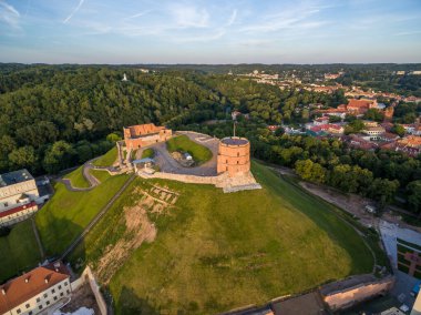 Gediminas Castle Hill in Lithuania, Vilnius Old Town.