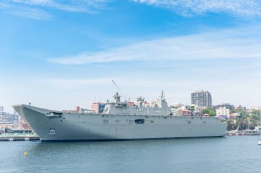 Navy Ship in Sydney Harbour. Potts Point