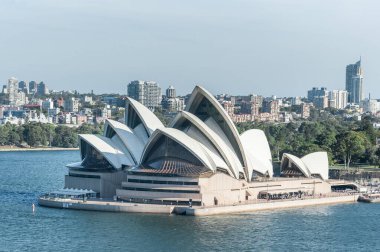 Sydney Harbour With Business district and Opera House. Cityscape