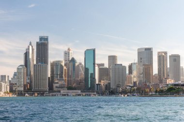 Sydney Harbour. Cityscape. Business District And Skyscrapers in Background.