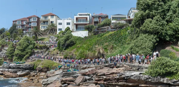 Path Way Bondi Beach Sydney Australia People Line — Stock Photo, Image