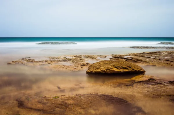 Rock Ocean Sydney Long Exposure Filter Effect Australia — Stock Photo, Image