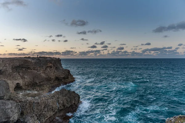 Caribbean Sea Coastline Barbados Sunset — Stockfoto