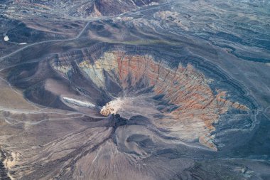 Sunrise in Ubehebe Crater. Death Valley, California. Beautiful Morning Colors and Colorful Landscape in Background. Sightseeing Place.