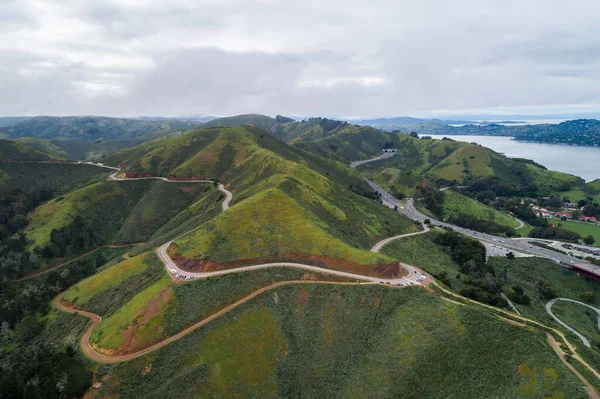 Golden Gate Manzara Noktası Gözlem Güvertesi Tepe Vista Noktası Golden — Stok fotoğraf