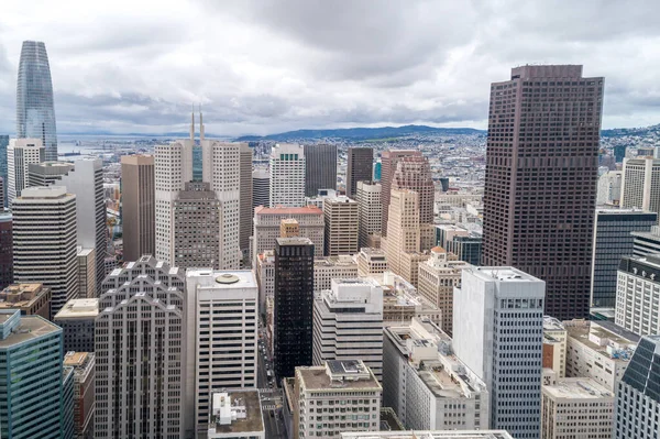 San Francisco Şehri Manzarası Arka Planda Gökdelen Olan Bir Bölgesi — Stok fotoğraf