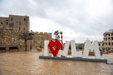 I love Jerusalem sign in Jerusalem, Israel