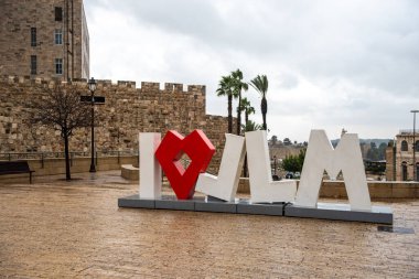 I love Jerusalem sign in Jerusalem, Israel
