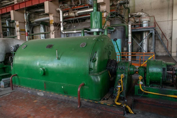 Industrial Machines Internal Structure Large Thermal Power Plant Interior Industrial — Φωτογραφία Αρχείου