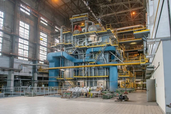 Industrial Machines Internal Structure Large Thermal Power Plant Interior Industrial — Φωτογραφία Αρχείου
