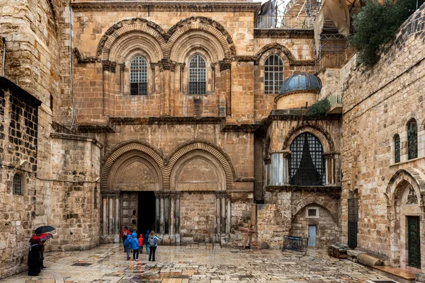 Jerusalén Israel Diciembre 2018 Iglesia Del Santo Sepulcro Afuera Iglesia — Foto de Stock
