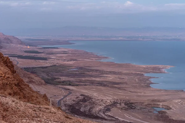 Море Смерти Гора Фоновом Режиме Израиль — стоковое фото