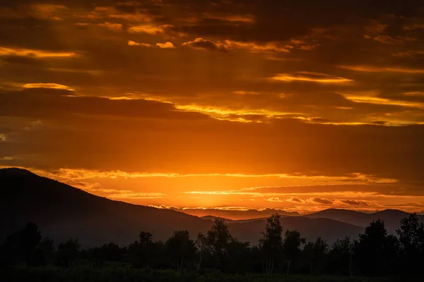 Beautiful Sunset Croatia Sunlight Mountains Background Beautiful Sky — Fotografia de Stock