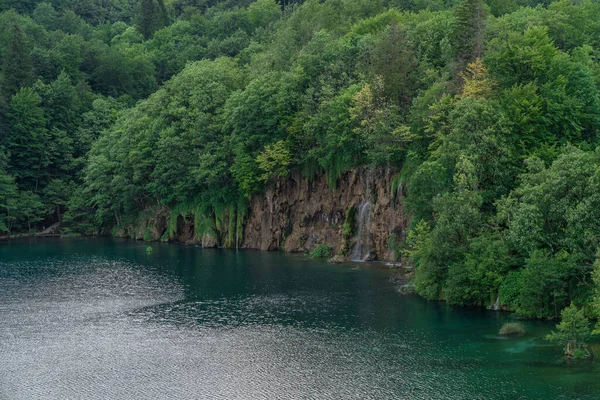 Plitvice Lakes Croatia Sightseeing Place Very Popular Tourists Beautiful Landscape — Stock Fotó
