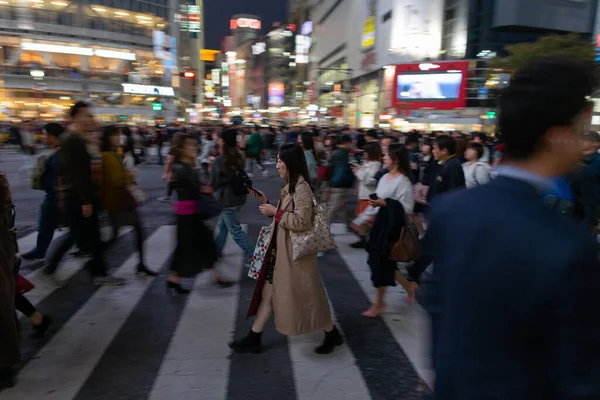 Tokio Japan Oktober 2019 Shibuya Crossing Tokio Japan Die Berühmteste — Stockfoto