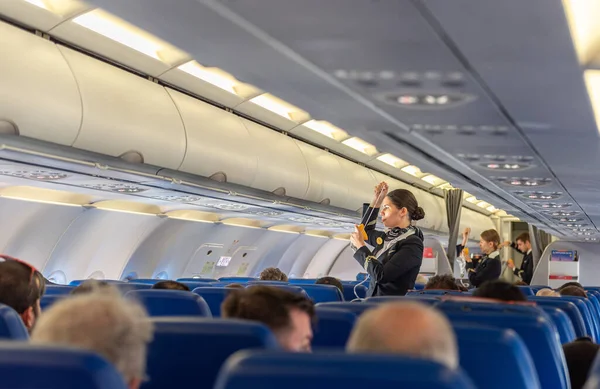 Rome Italy October 2019 Aeroflot Russian Airlines Cabin Crew Safety — Φωτογραφία Αρχείου