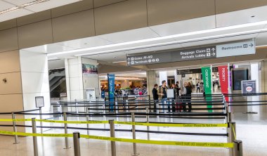 SAN FRANCISCO, CALIFORNIA - APRIL 04, 2019: San Francisco International Airport. Customs Area.