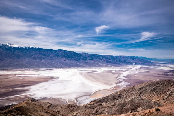 Dante View Death Valley Горная Соленая Местность Заднем Плане Dante — стоковое фото