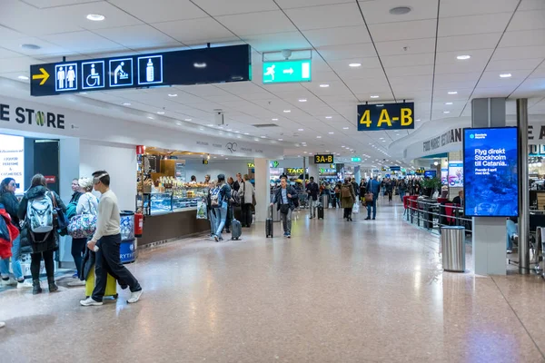 Stockholm Sweden April 2019 International Stockholm Arlanda Airport Departure Area — Fotografia de Stock