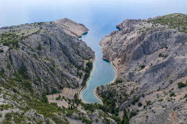 Ζαβρατνίτσα Στην Κροατία Είναι Ένας Στενός Κολπίσκος Μήκους 900 Μέτρων — Φωτογραφία Αρχείου