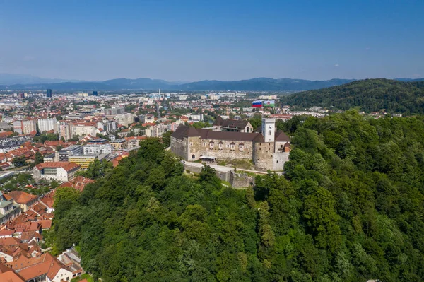 Zamek Lublana Stare Miasto Słowenii Lublana Jest Największym Miastem Znana — Zdjęcie stockowe