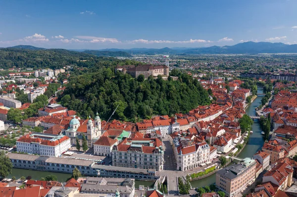 Stare Miasto Lublanie Słowenii Lublana Jest Największym Miastem Znana Jest — Zdjęcie stockowe