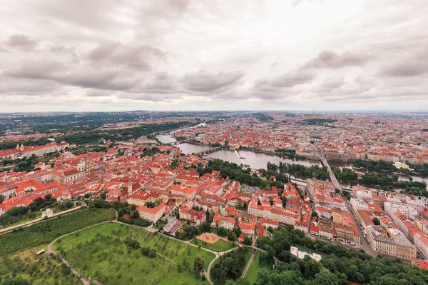 Praag Oude Stad Tsjechië Met Beroemde Bezienswaardigheden Plaatsen Achtergrond Karelsbrug — Stockfoto
