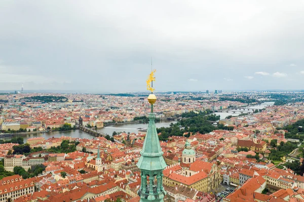 Cidade Velha Praga Com Catedral São Vito Complexo Castelos Praga — Fotografia de Stock