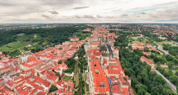 Vitus Katedrali Prag Şatosu Kompleksi Olan Prag Eski Kasabası Roma — Stok fotoğraf