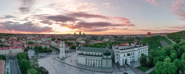 Vilnius Altstadt Mit Domplatz Hintergrund Vilnius Ist Berühmt Für Seine — Stockfoto
