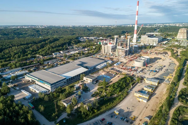 Zona Construcción Centrales Eléctricas Cogeneración Vilnius Lituania Cerca Del Mercado — Foto de Stock