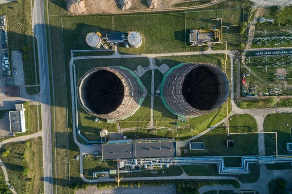 Cogeneration Power Plant Construction Area Vilniusu Litva Blízko Trhu Gariunai — Stock fotografie