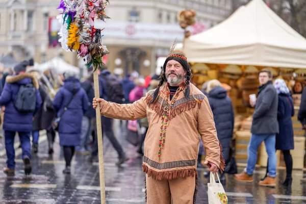 Mass People Easter Market Vilnius Kaziuko Muge Means Kaziukas Fair — Foto de Stock