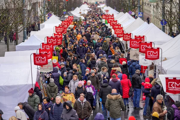 Mass People Easter Market Vilnius Kaziuko Muge Means Kaziukas Fair — 图库照片