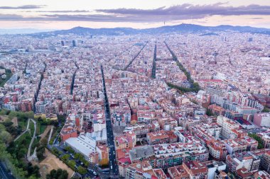 View Point Of Barcelona in Spain. Overlooking the city of Barcelona