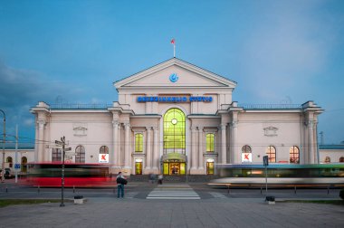 Vilnius Railway Station, Lithuania. Blurry Background Because of Panning.