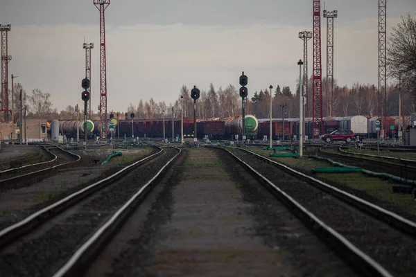 Railway Network Lithuania Radviliskis Well Known Railway Capital Lithuania Beautiful — Stockfoto