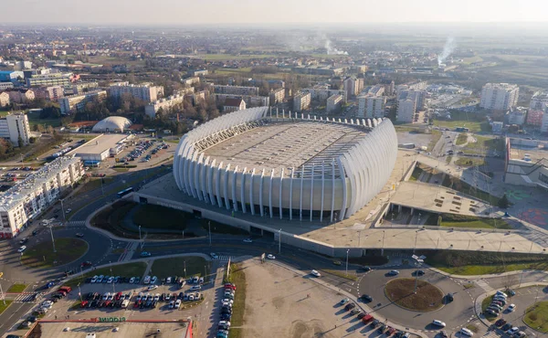Арена Загреб Загребі Столиці Хорватії Найбільший Спортивний Зал Хорватії Cityscape — стокове фото