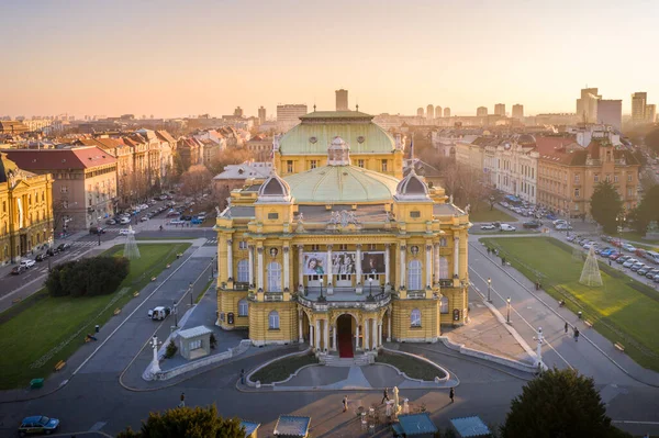 Kroatiska Nationalteatern Zagreb Kroatiska Nationalteatern Zagreb Vanligen Kallad Hnk Zagreb — Stockfoto