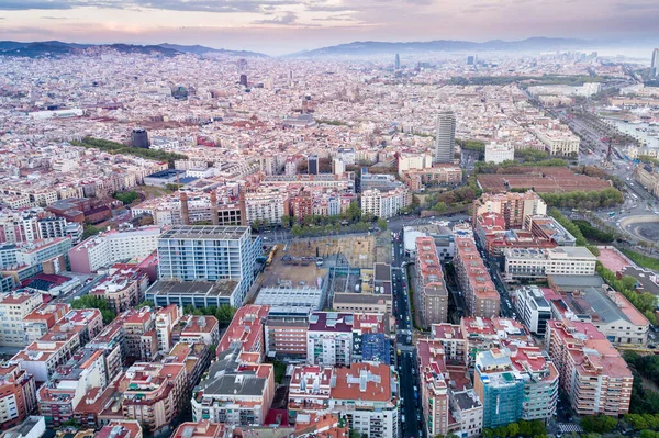 Utsikt Över Barcelona Spanien Med Utsikt Över Staden Barcelona — Stockfoto
